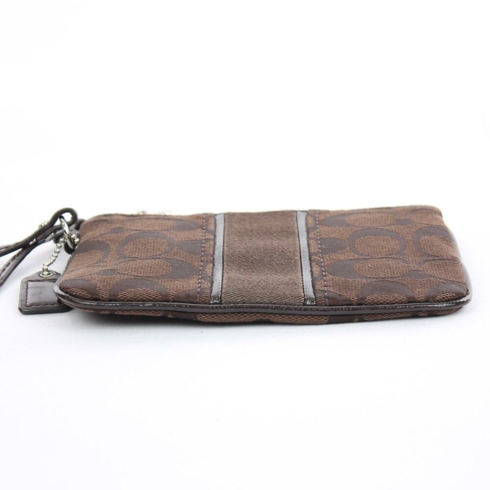 Coach Signature Stripe Canvas Wristlet - Picture 5 of 6